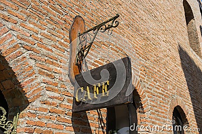 Cafe Sign Stock Photo