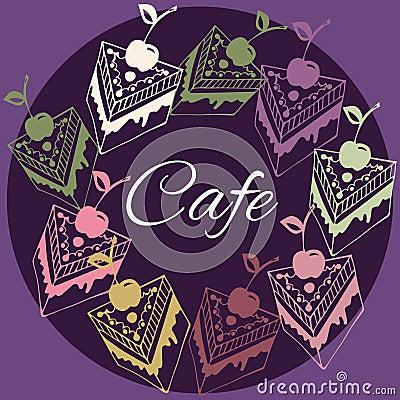 Cafe signboard Vector Illustration