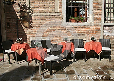 Cafe in Venice Stock Photo