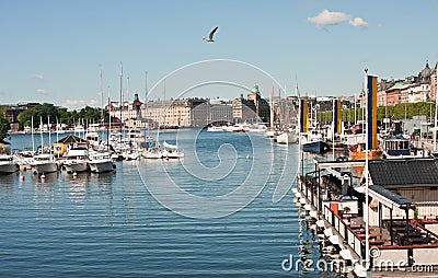 Cafe on the water Stock Photo