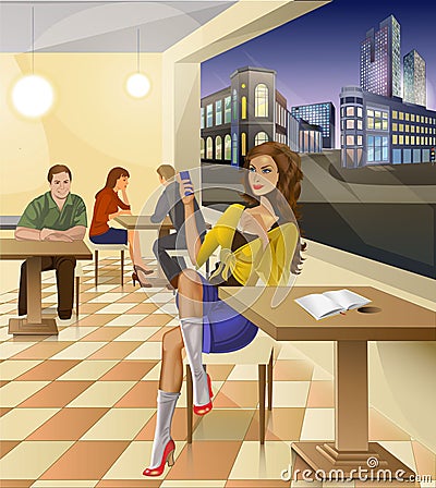 Cafe Vector Illustration