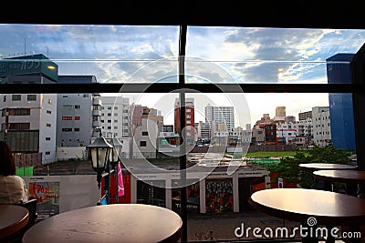 Caffe bar Takasaki Station Editorial Stock Photo