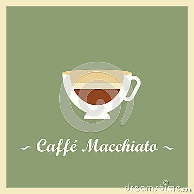 Caffe macchiato. Vector illustration decorative design Vector Illustration