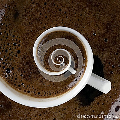 Caffeine Addiction Swirl Stock Photo