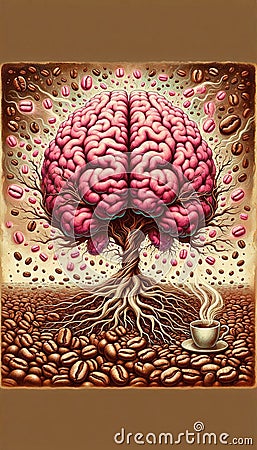 Caffeine, through antagonism of ARs, affects brain functions such as sleep, cognition, learning, and memory Stock Photo