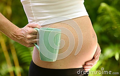 Caffeine or coffee during pregnancy Stock Photo