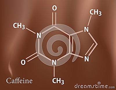 Caffeine formula Vector Illustration