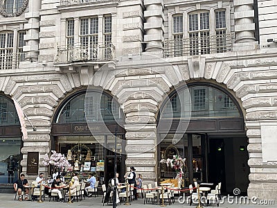 CaffÃ© Concerto on Regent Street is one part of the renowned CaffÃ© Concerto family across London and the Middle East Editorial Stock Photo