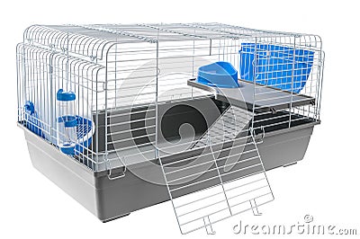 Cage for a ferret parrot Stock Photo