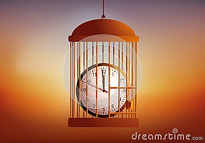 A clock as a pledge to stop the passing of time. Stock Photo