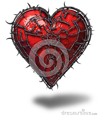 Caged Heart Stock Photo