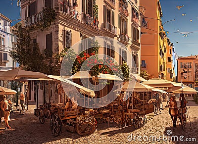 Cagliari, Sardegna, Italy. Generative AI. Stock Photo