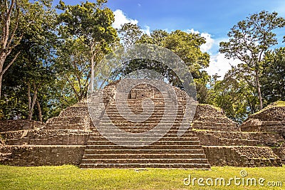 The Recently Uncovered Mayan Ruins in Cahal Pech, Belize Stock Photo