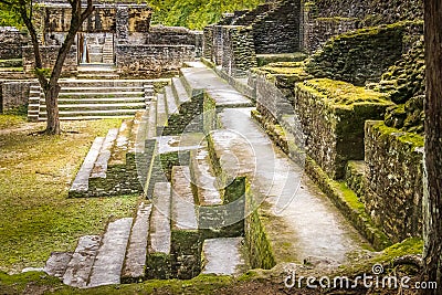 The Recently Uncovered Mayan Ruins in Cahal Pech, Belize Stock Photo