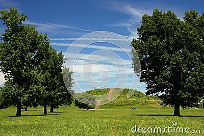 Cahokia mound Stock Photo