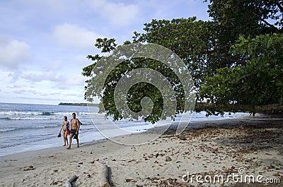 Cahuita National Park beach, Costa Rica Editorial Stock Photo