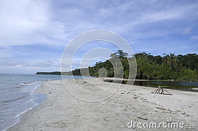 Cahuita National Park beach, Costa Rica, Caribbean Sea Stock Photo