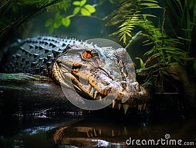 Caiman Cartoon Illustration