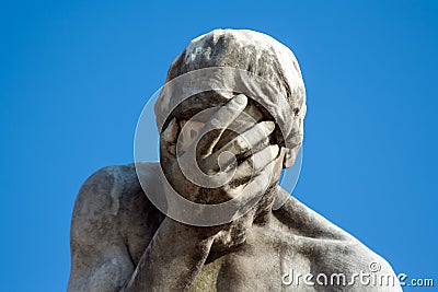 Cain statue in Tuileries Garden in Paris Stock Photo