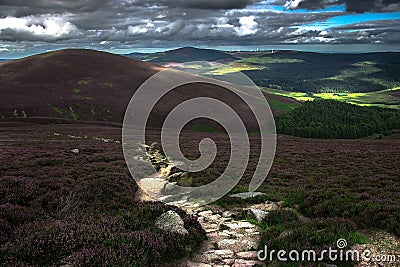 Cairngorms National Park. Route back from Clachnaben in Glen Dye, Aberdeenshire, Scotland Stock Photo