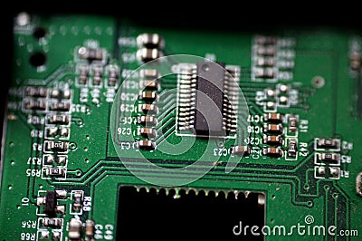 Cairo, Egypt, August 9 2023: Car USB microSD audio player electronic board, FM Radio player, maintenance of a an automobile Stock Photo