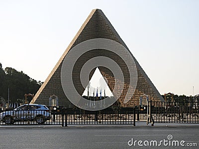 The unknown soldier memorial place and former president of Egypt Anwar Al Sadat grave Editorial Stock Photo