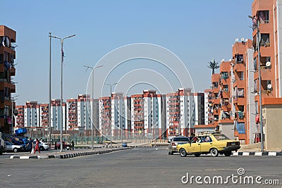 Al Asmarat area, the social housing projects in Mokattam hills providing decent homes to slum dwellers Editorial Stock Photo