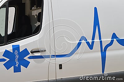 Cairo, Egypt, June 17 2023: Fully medically equipped Mercedes Benz ambulance vehicle with ventilator, oxygen cylinder, emergency Editorial Stock Photo