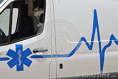 Cairo, Egypt, June 17 2023: Fully medically equipped Mercedes Benz ambulance vehicle with ventilator, oxygen cylinder, emergency Editorial Stock Photo