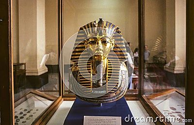 Gold Mask of Tutankhamun Editorial Stock Photo