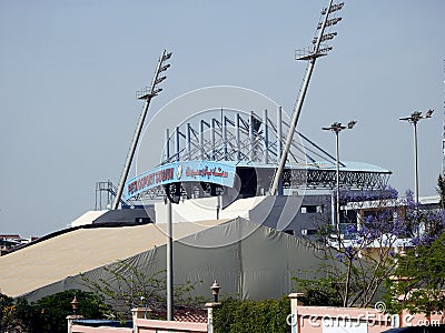 Cairo, Egypt, May 10 2023: Petrosport Stadium multi-use stadium with an all-seated capacity of 16k, completed in 2006, home for Editorial Stock Photo