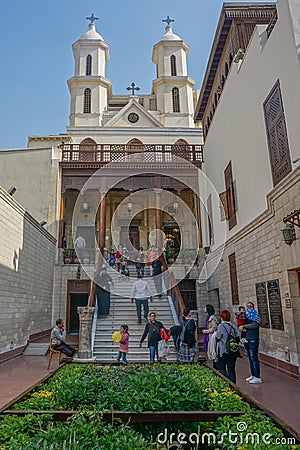 Cairo, Egypt: Saint Virgin Mary`s Coptic Orthodox Church Editorial Stock Photo