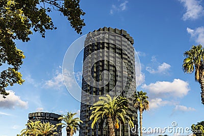 CaixaBank headquarters bank and the La Caixa Foundation in Barcelona, Spain Editorial Stock Photo