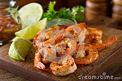 Cajun Shrimp Stock Photo