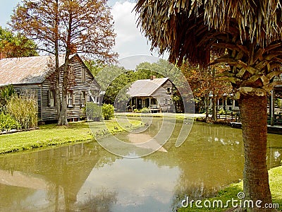 Cajun village near Lafayette, Louisiana Stock Photo