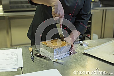 Cake, apple pie, baking, baklava, bosnian food, cake, crisp, dessert, easy dessert, flaky pastry, middle eastern, sift Stock Photo