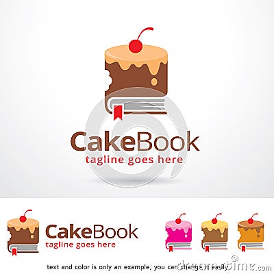 Cake Book Logo Template Design Vector Vector Illustration