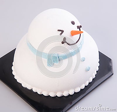 cake. christmas snowman cakes on a background. christmas cakes o Stock Photo