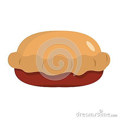 Cake colorful bakery product icon Vector Illustration