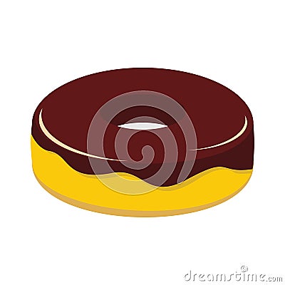 Cake colorful bakery product icon Vector Illustration