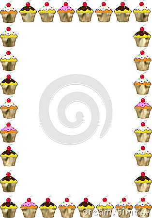 Cake colorful frame Stock Photo