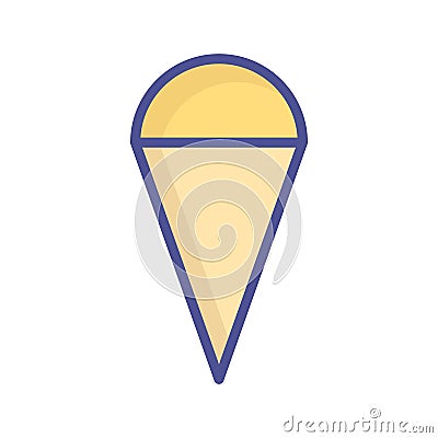 Cake cone Vector icon which can easily modify or edit Vector Illustration