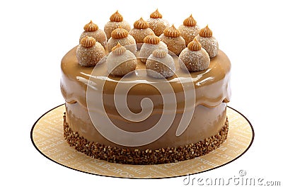 Cake with dulce de leche Stock Photo