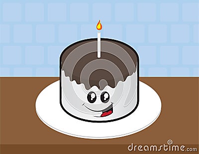Cake Face Vector Illustration