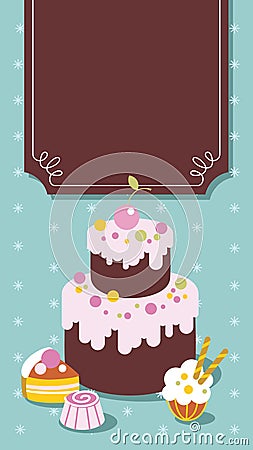 Cake Frame Vector Illustration