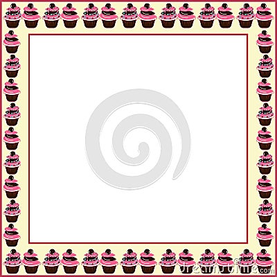 Cake frame Vector Illustration