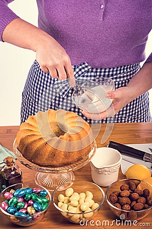 Cake glaze preparation Stock Photo