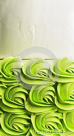 Cake Icing Swirls With White Buttercream Stock Photo