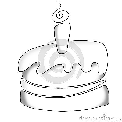 Cake icon Stock Photo