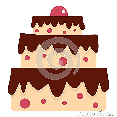 Cake icon isolated Vector Illustration